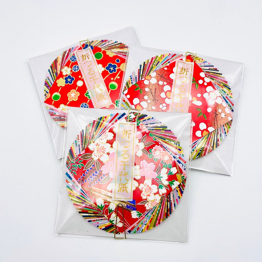 Origami 6x6cm, 40 sheets Pack - Yuzen Washi and Plain-colored Washi