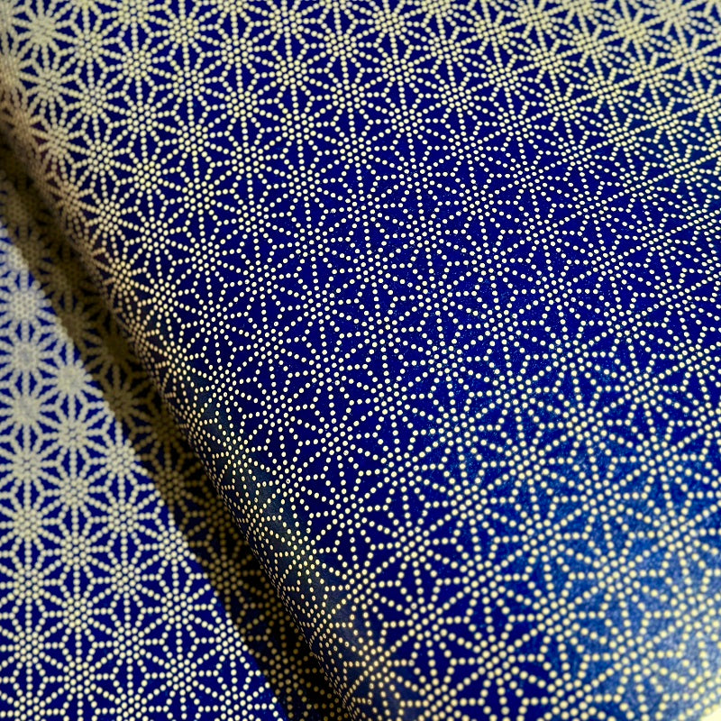 Urushi-Style Washi – Raised Lacquer Japanese Decorative Paper (Asanoha) U007