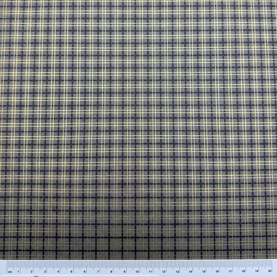 Japanese Yuzen Washi Paper - Checkered - Grey - Y1358