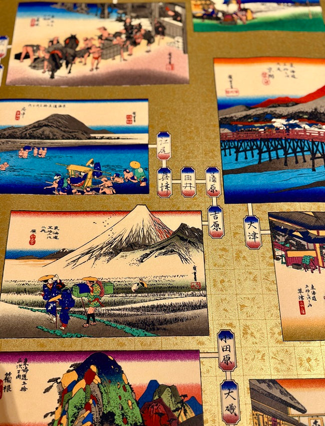 Sogara Yuzen Washi SY052 - Hiroshige Sugoroku