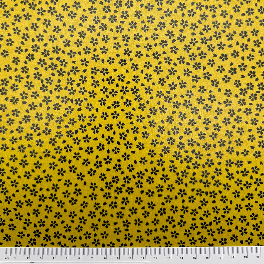 Urushi-Style Washi – Raised Lacquer Japanese Decorative Paper (Cherry blossoms) U010