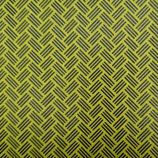 Urushi-Style Washi – Raised Lacquer Japanese Decorative Paper (Sugi aya - Green) U014