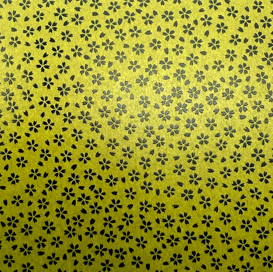 Urushi-Style Washi – Raised Lacquer Japanese Decorative Paper (Cherry blossoms) U011