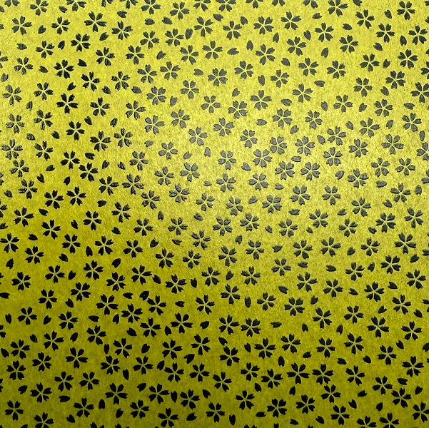 Urushi-Style Washi – Raised Lacquer Japanese Decorative Paper (Cherry blossoms) U011