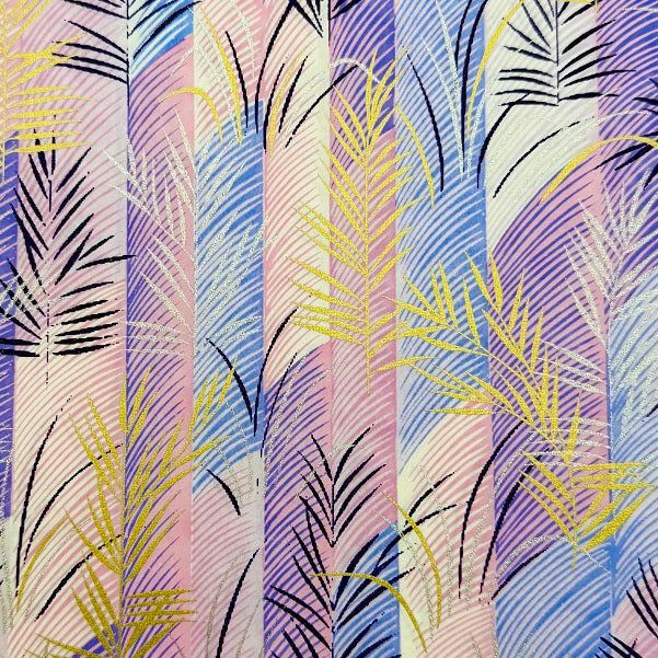 Japanese Yuzen Washi Paper - Pampas Grass - Purple - Y1309
