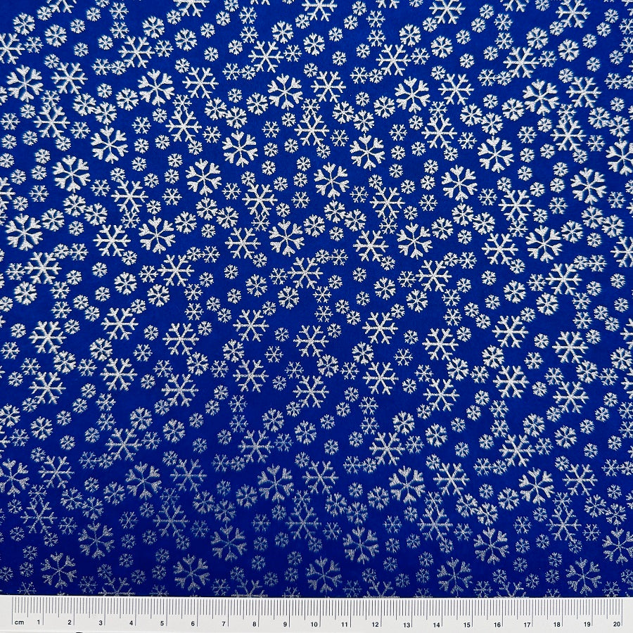 Japanese Yuzen Washi Paper - Snowflake - Dark Blue - Y1314