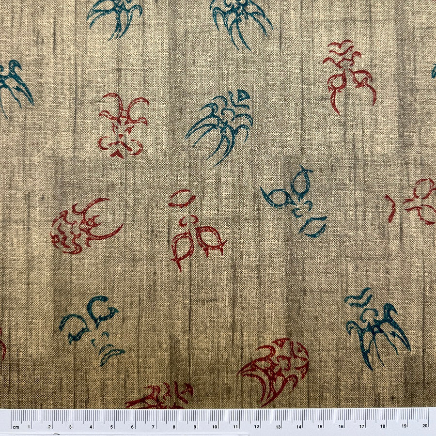 Japanese Yuzen Washi Paper - Kabuki Kumadori Makeup - Y1324