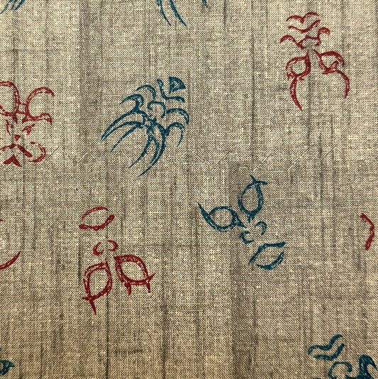 Japanese Yuzen Washi Paper - Kabuki Kumadori Makeup - Y1324