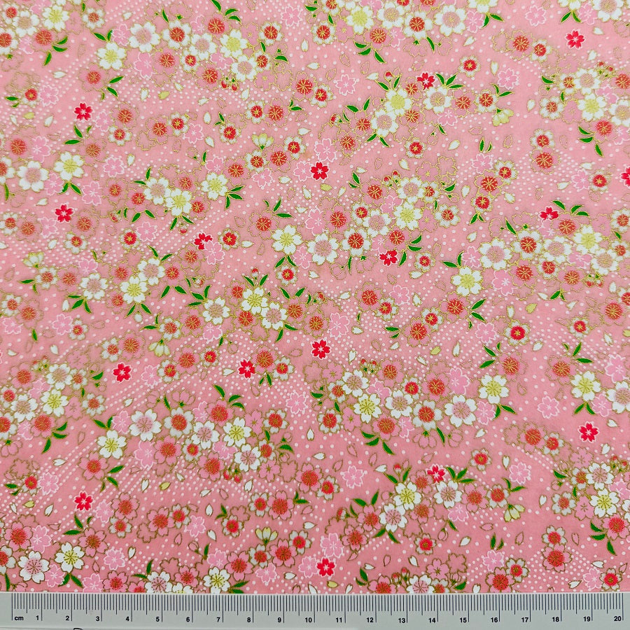Japanese Yuzen Washi Paper - Cherry blossoms -Pink - Y1336