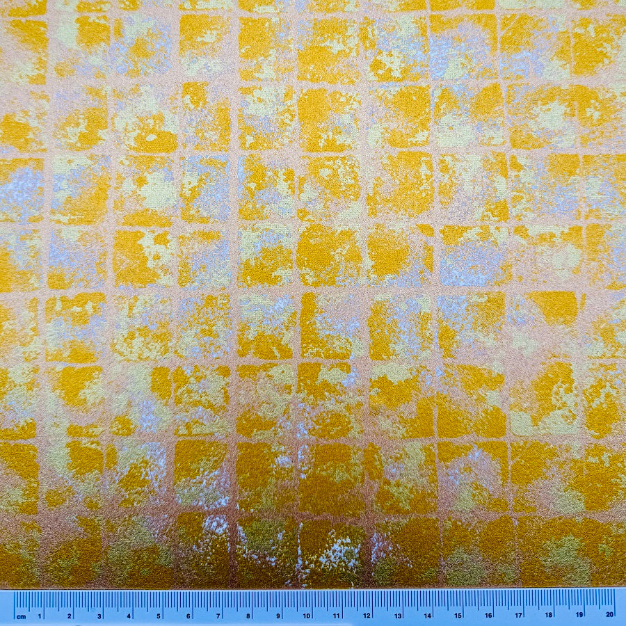 Japanese Yuzen Washi Paper - Gold Leaf - Copper - Y1355