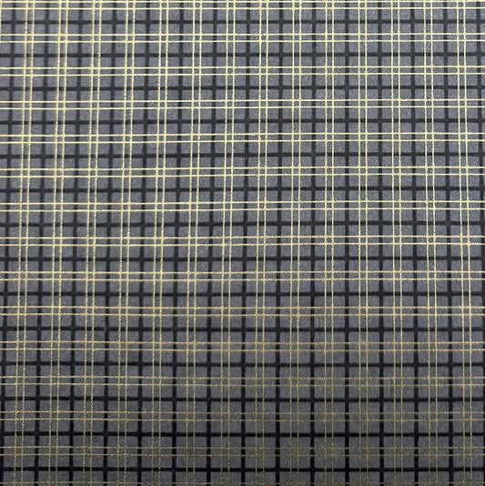 Japanese Yuzen Washi Paper - Checkered - Grey - Y1358