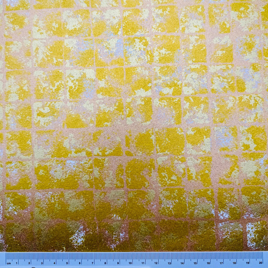 Japanese Yuzen Washi Paper - Gold Leaf pattern - Beige, White -  Y1391