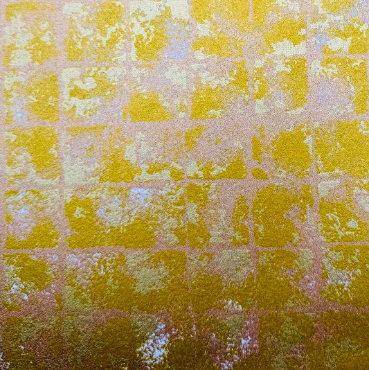 Japanese Yuzen Washi Paper - Gold Leaf pattern - Beige, White -  Y1391