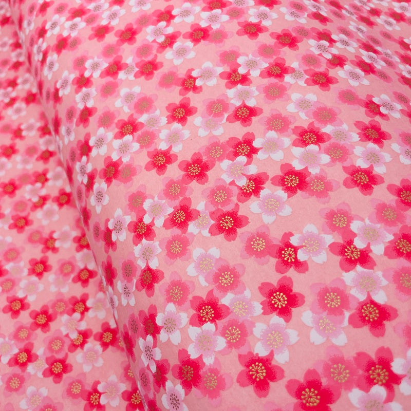 Japanese Yuzen Washi Paper -Cherry Blossoms - Pink - Y1462