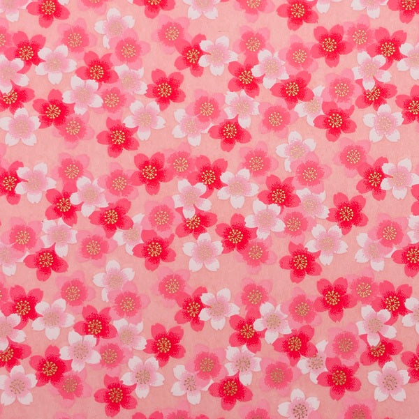 Japanese Yuzen Washi Paper -Cherry Blossoms - Pink - Y1462