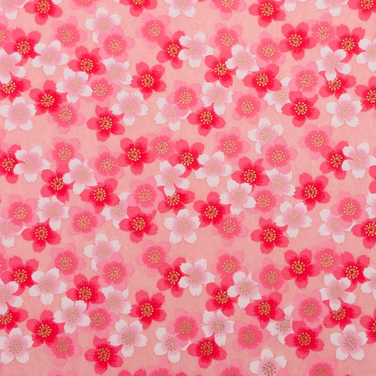 Japanese Yuzen Washi Paper -Cherry Blossoms - Pink - Y1462