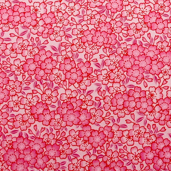 Yuzen Washi - Cherry Blossoms in Shades of Pink - Y1481