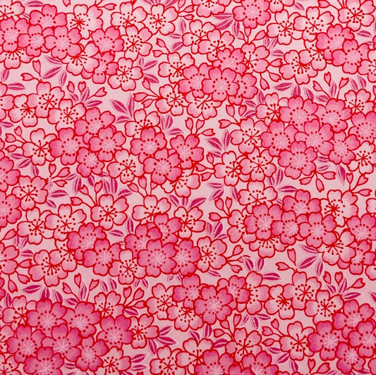 Yuzen Washi - Cherry Blossoms in Shades of Pink - Y1481