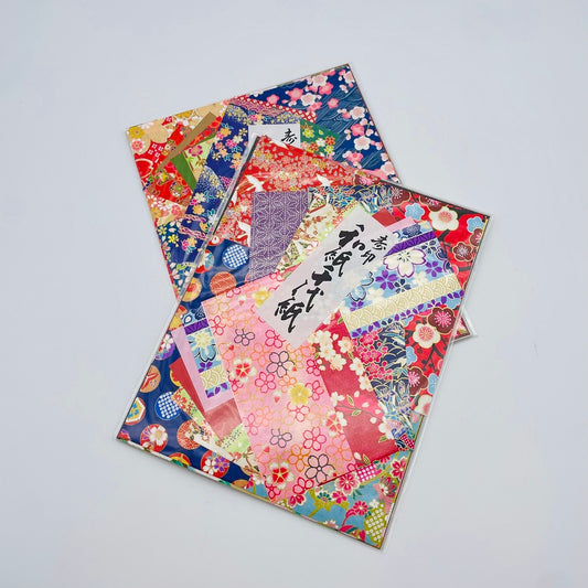 Kits de papiers japonais Washi Chiyogami – Dix janvier - Papeterie japonaise